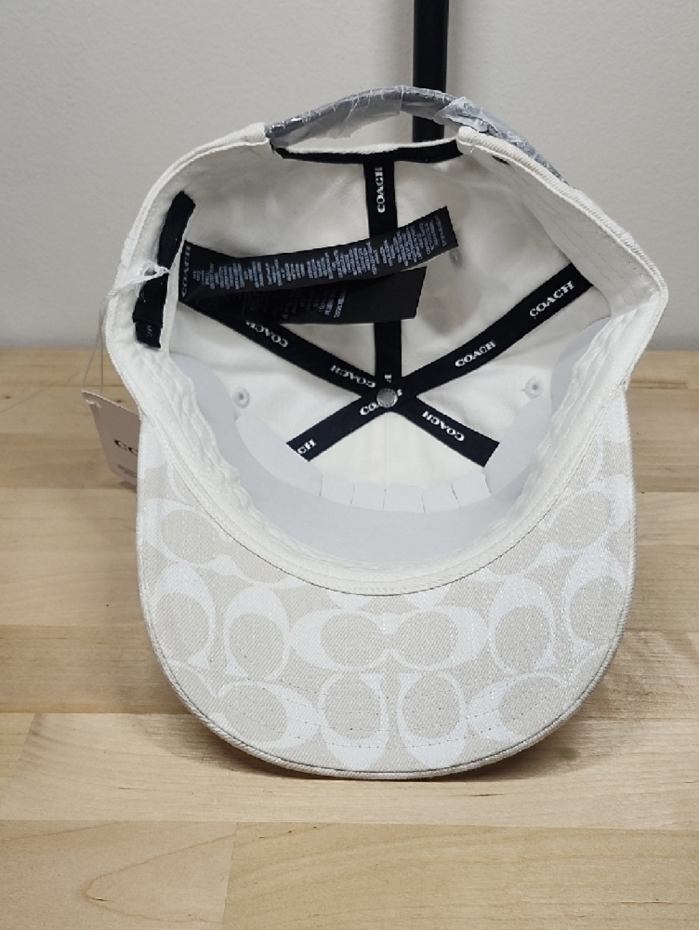 Coach Monogram Baseball Cap in Ivory and Beige - Picture 2 of 5